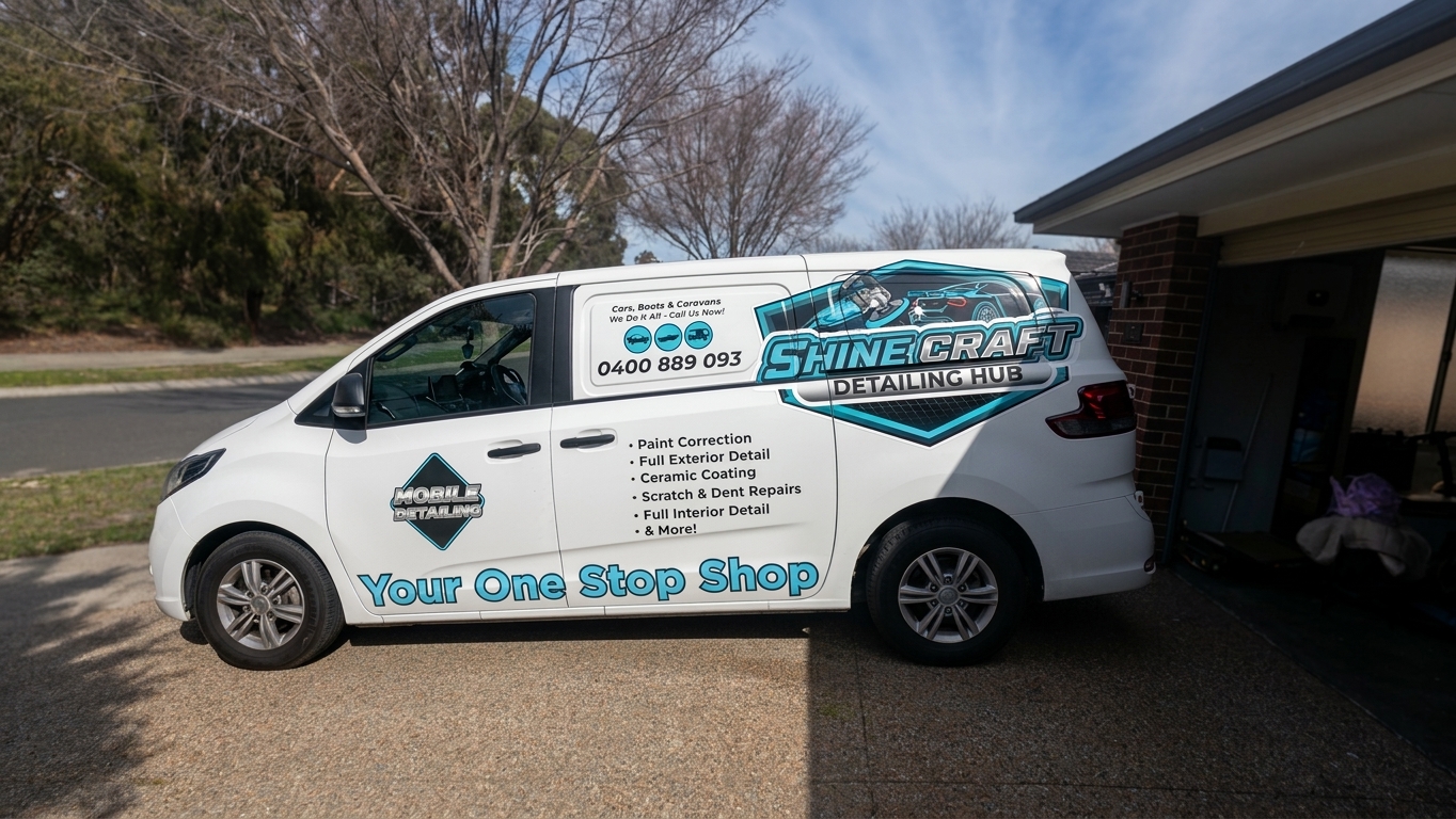 Shine Craft Detailing Hub mobile detailing van operating in Pakenham and Melbourne South East